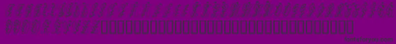 Tulips Font – Black Fonts on Purple Background