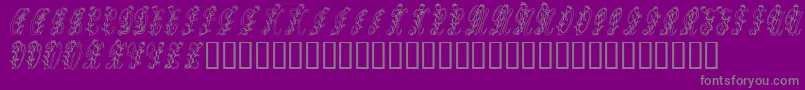 Tulips Font – Gray Fonts on Purple Background