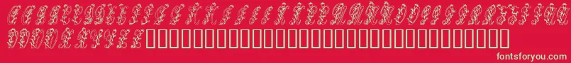 Tulips Font – Green Fonts on Red Background
