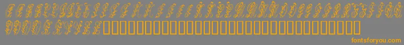 Tulips Font – Orange Fonts on Gray Background