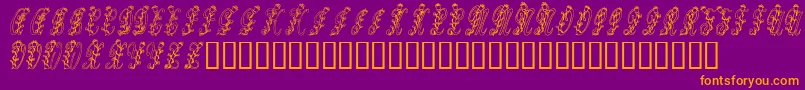 Tulips Font – Orange Fonts on Purple Background