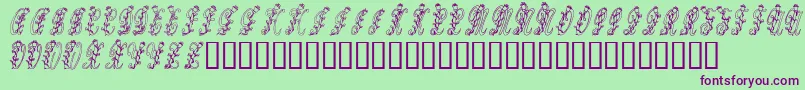 Tulips Font – Purple Fonts on Green Background