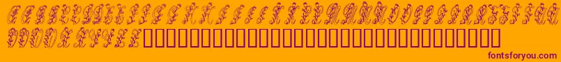 Tulips Font – Purple Fonts on Orange Background