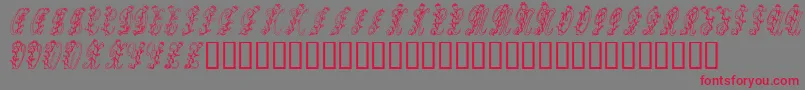Tulips Font – Red Fonts on Gray Background