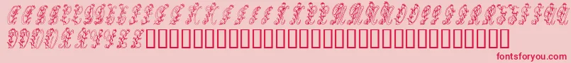 フォントTulips – ピンクの背景に赤い文字