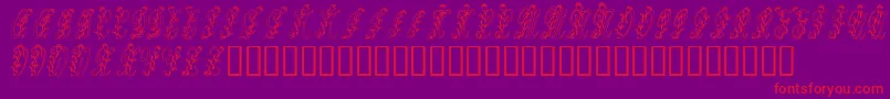 Tulips Font – Red Fonts on Purple Background