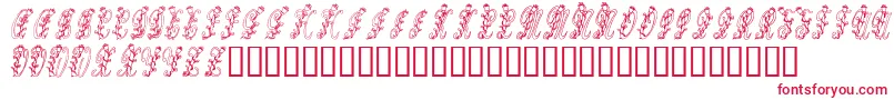 Tulips Font – Red Fonts on White Background