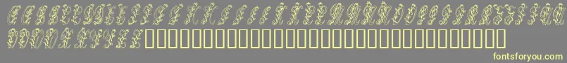 Tulips Font – Yellow Fonts on Gray Background
