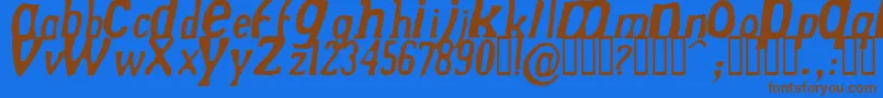 DrekNormalitalic Font – Brown Fonts on Blue Background