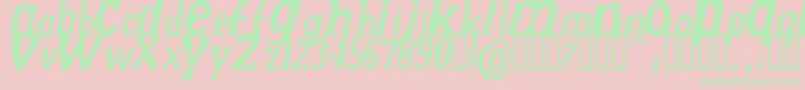 Шрифт DrekNormalitalic – зелёные шрифты на розовом фоне