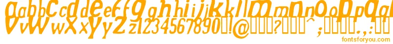 DrekNormalitalic Font – Orange Fonts on White Background