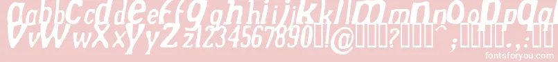 DrekNormalitalic Font – White Fonts on Pink Background