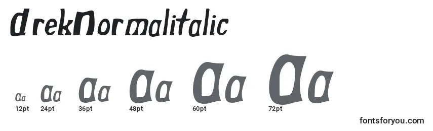 DrekNormalitalic Font Sizes