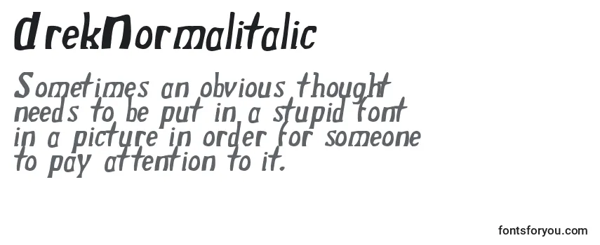 DrekNormalitalic Font