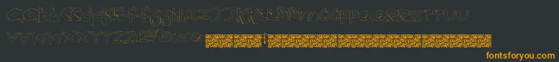 Kidsgame Font – Orange Fonts on Black Background
