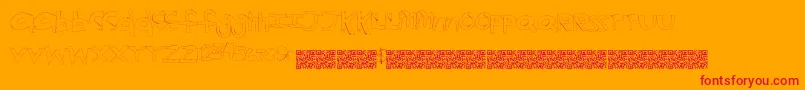 フォントKidsgame – オレンジの背景に赤い文字