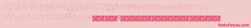 Kidsgame-Schriftart – Rote Schriften auf rosa Hintergrund