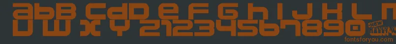 NamcoRegular-fontti – ruskeat fontit mustalla taustalla