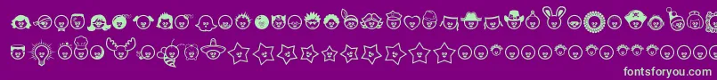 Glee Font – Green Fonts on Purple Background