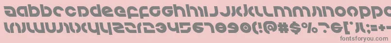 フォントKovacsleft – ピンクの背景に灰色の文字