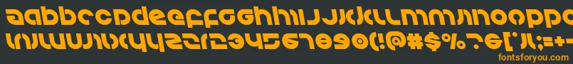 フォントKovacsleft – 黒い背景にオレンジの文字