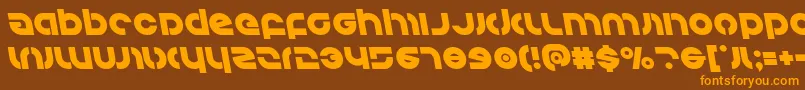 Kovacsleft Font – Orange Fonts on Brown Background