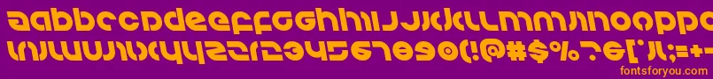 Kovacsleft Font – Orange Fonts on Purple Background