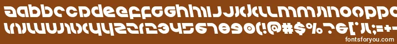 フォントKovacsleft – 茶色の背景に白い文字