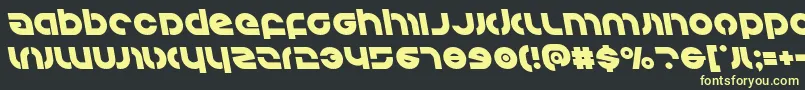 フォントKovacsleft – 黒い背景に黄色の文字