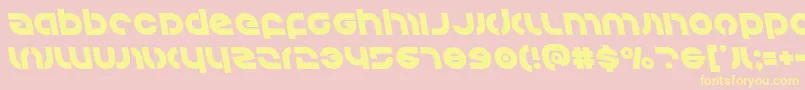 Kovacsleft Font – Yellow Fonts on Pink Background