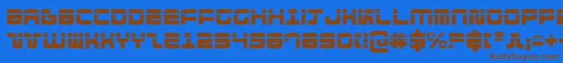 Direktor Laser Font – Brown Fonts on Blue Background