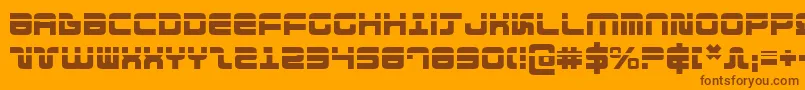 Direktor Laser Font – Brown Fonts on Orange Background