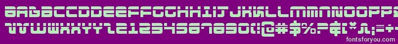 Direktor Laser Font – Green Fonts on Purple Background