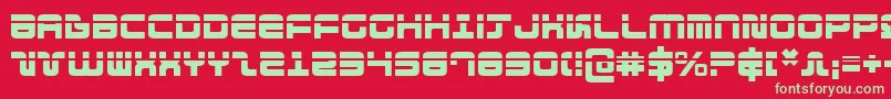 Direktor Laser Font – Green Fonts on Red Background