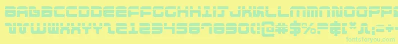 Direktor Laser Font – Green Fonts on Yellow Background