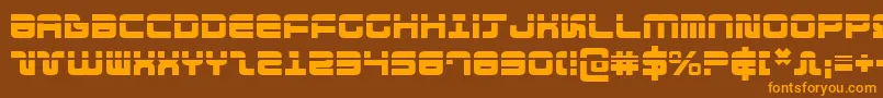 Direktor Laser Font – Orange Fonts on Brown Background