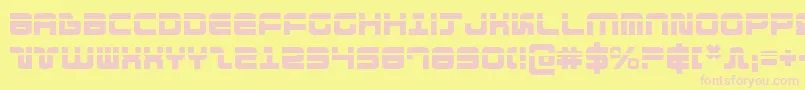 Direktor Laser Font – Pink Fonts on Yellow Background