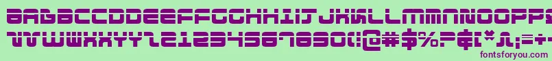 Direktor Laser Font – Purple Fonts on Green Background