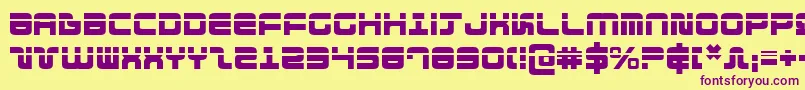 Direktor Laser Font – Purple Fonts on Yellow Background