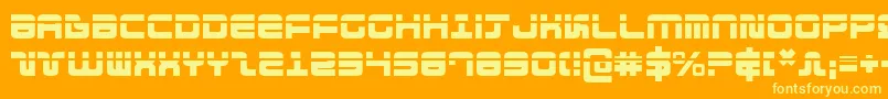 Direktor Laser Font – Yellow Fonts on Orange Background