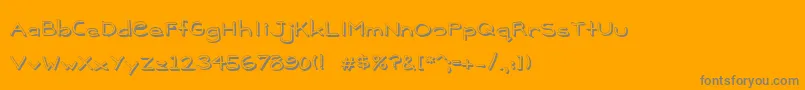 Madisonshadowed Font – Gray Fonts on Orange Background