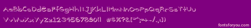 Madisonshadowed Font – Pink Fonts on Purple Background