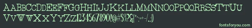 Шрифт ThinHighest – зелёные шрифты на чёрном фоне