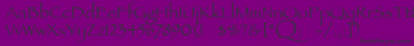 PapyrusPlain Font – Black Fonts on Purple Background