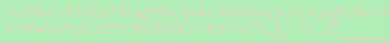 PapyrusPlain Font – Pink Fonts on Green Background