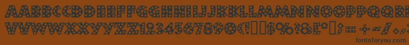Neulandstar Font – Black Fonts on Brown Background