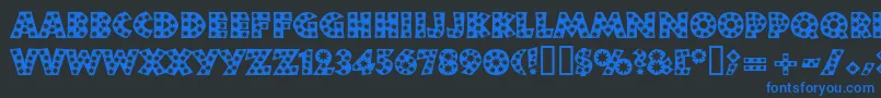 Neulandstar Font – Blue Fonts on Black Background