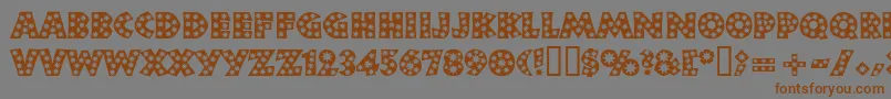 Neulandstar Font – Brown Fonts on Gray Background
