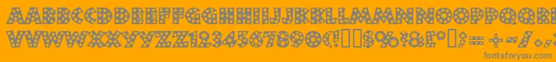 Neulandstar Font – Gray Fonts on Orange Background