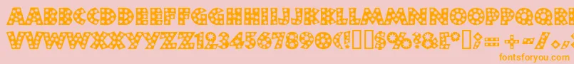 Neulandstar Font – Orange Fonts on Pink Background